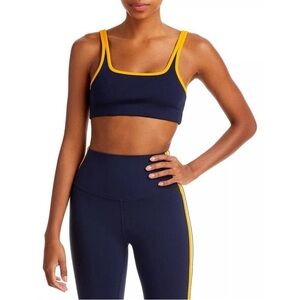 NEW SPLITS59 cait recycled techflex sports bra in indigo/marigold